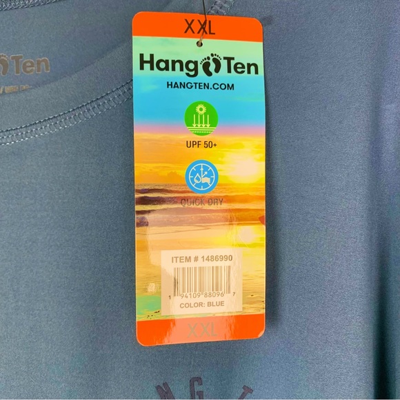 Hang Ten Sun Protection Shirt UPF 50+ Long Sleeves NEW with TAGS size XXL - Picture 5 of 8